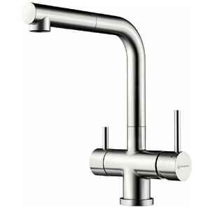 Смеситель Omoikiri Takamatsu-S BN (нержавеющая сталь) 4994346 Смеситель Omoikiri Takamatsu-S BN (нержавеющая сталь) 4994346