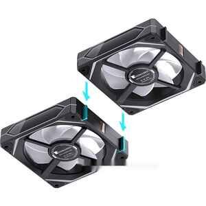 Набор вентиляторов Jonsbo ZL-120 (черный, 3 шт.) Набор вентиляторов Jonsbo ZL-120 (черный, 3 шт.)