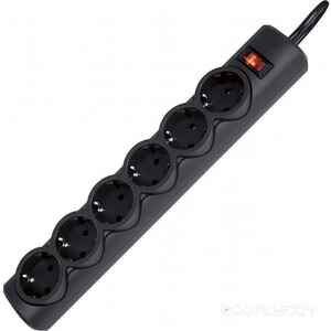 Сетевой фильтр Defender 6 розеток, 3 м, черный (DFS 153)