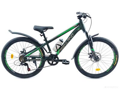 Велосипед GreenLand Tommy 24 7S (14, темно-зеленый/зеленый)