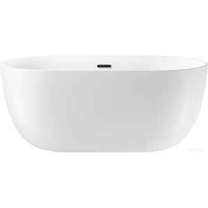Ванна Wellsee Chic Riviera 149x78 236801003 (отдельностоящая ванна белый глянец, экран, ножки, сифон-автомат матовый черный)