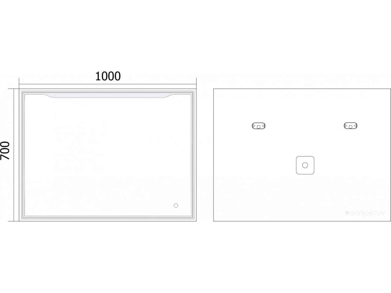 Зеркало Axus Зеркало Robin 100x70 Стандарт Зеркало Axus Зеркало Robin 100x70 Стандарт