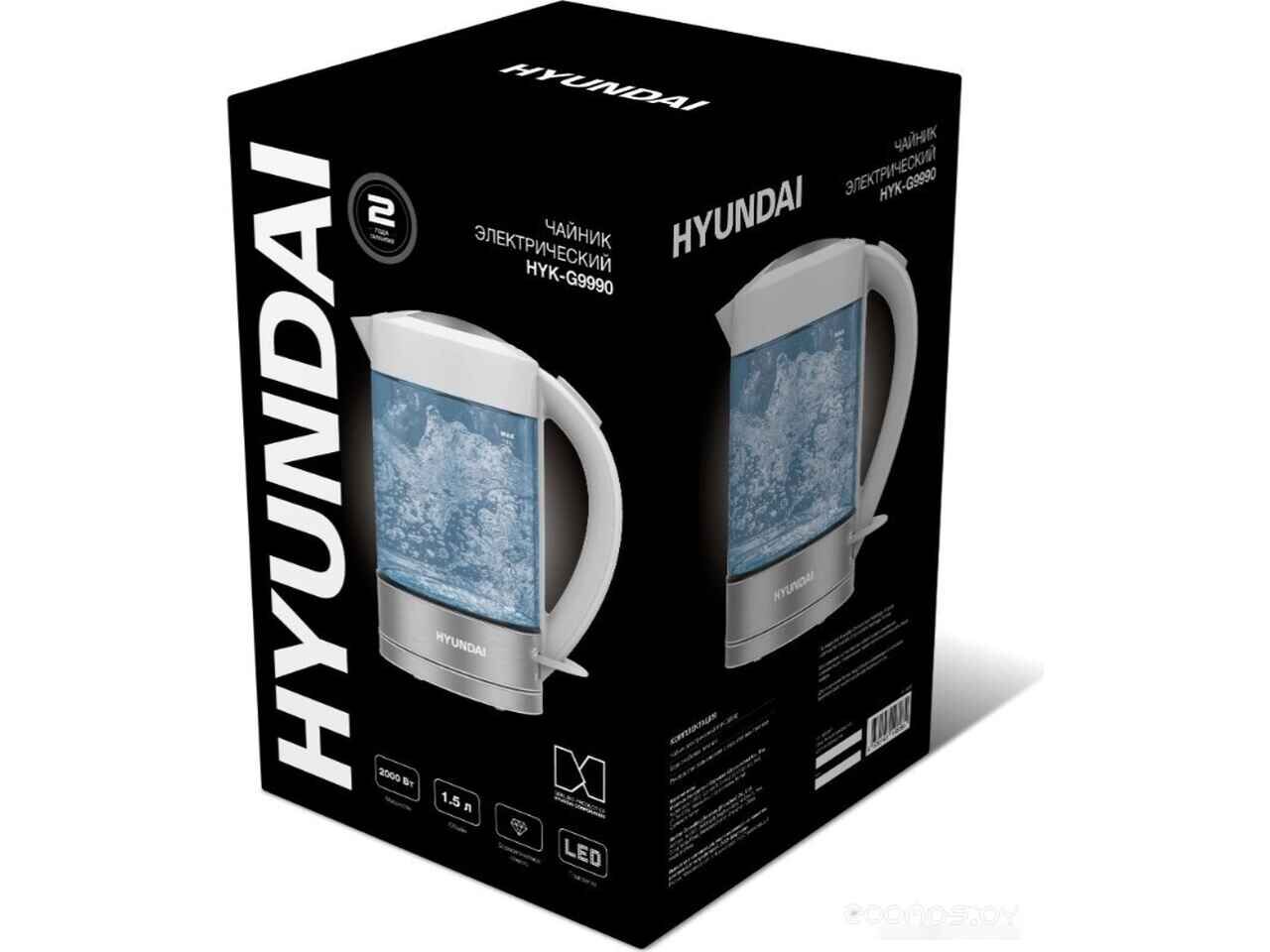 Электрический чайник Hyundai HYK-G9990 Электрический чайник Hyundai HYK-G9990