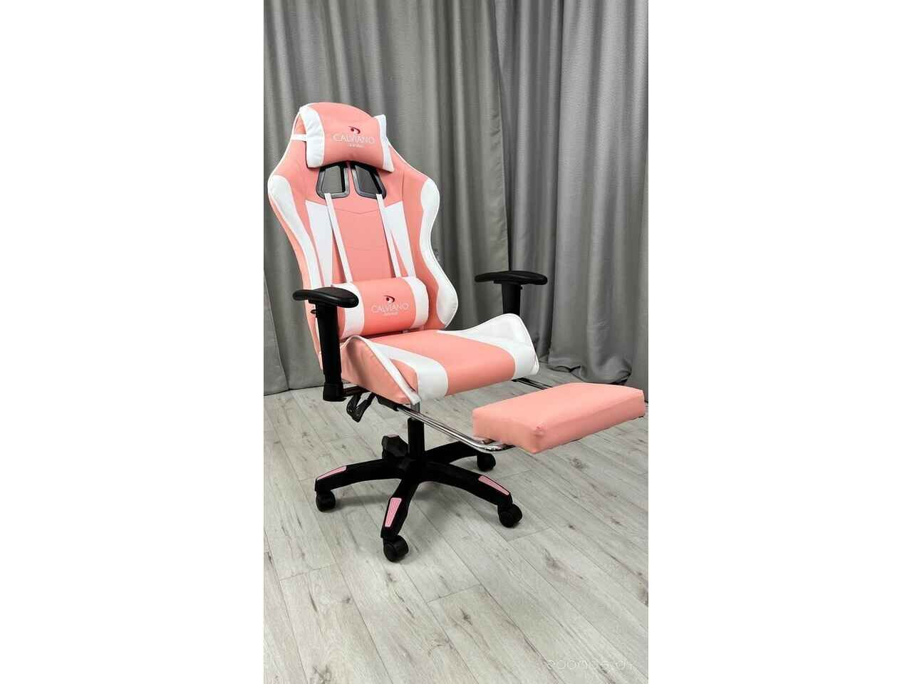 Игровое (геймерское) кресло Calviano 1585 (розовый) Игровое (геймерское) кресло Calviano 1585 (розовый)