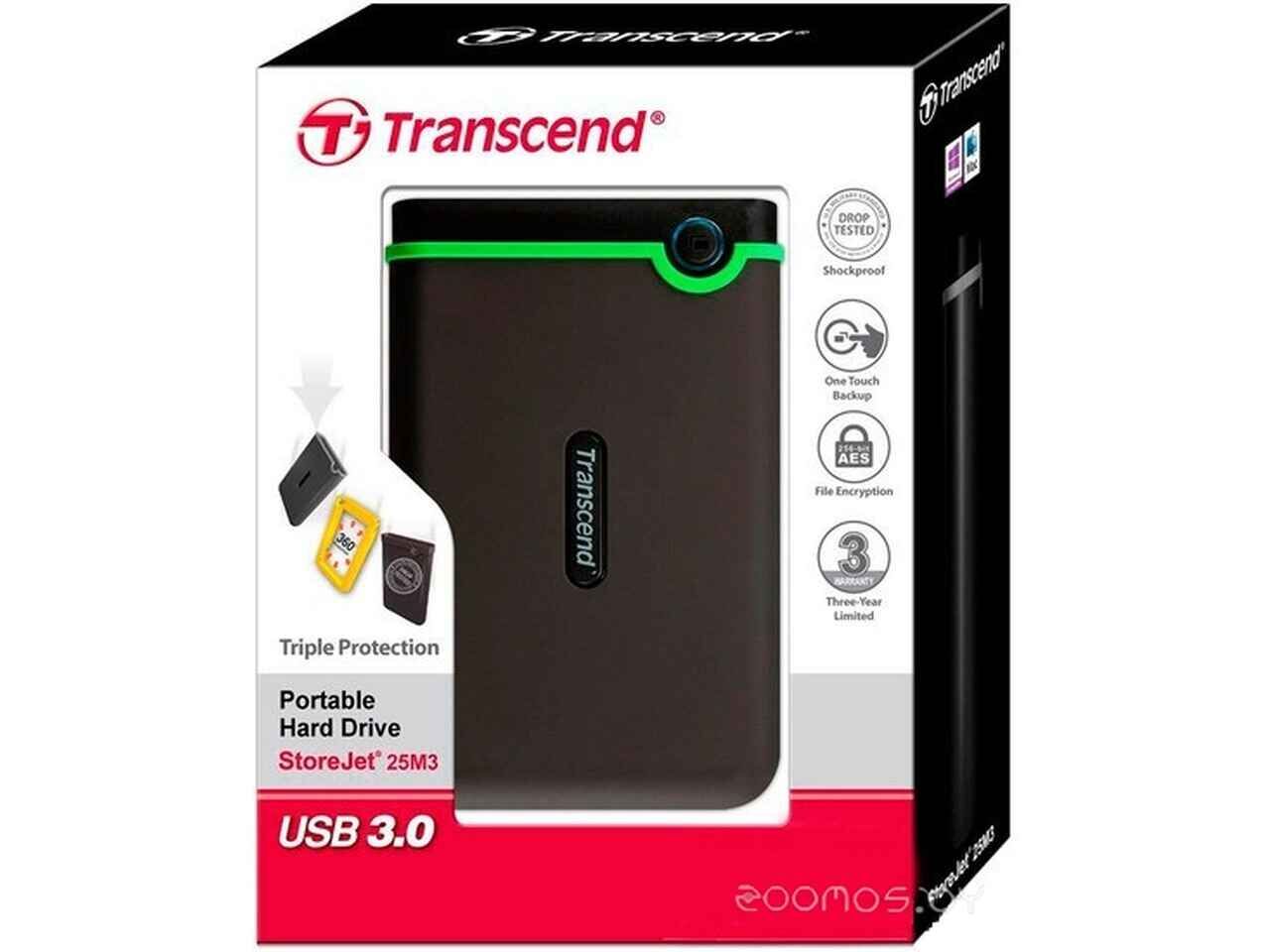 Внешний жёсткий диск Transcend TS1TSJ25M3S (Silver) Внешний жёсткий диск Transcend TS1TSJ25M3S (Silver)