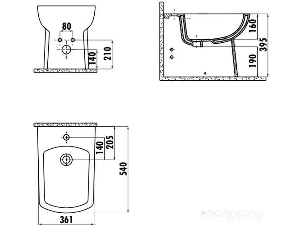 Биде Creavit Lara LR500-00CB00E-0000 Биде Creavit Lara LR500-00CB00E-0000
