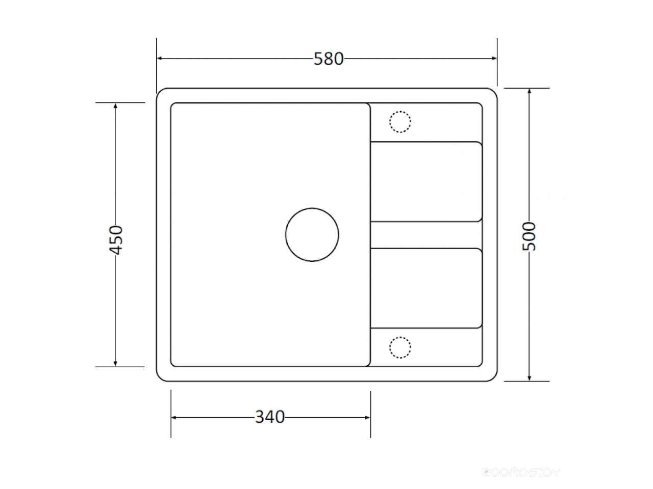 Кухонная мойка Zorg Apollo 58 серый жемчуг Кухонная мойка Zorg Apollo 58 серый жемчуг