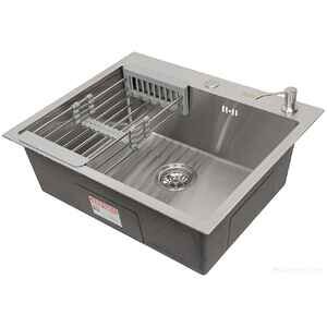 Кухонная мойка ARFEKA ECO AR 600*500, коландер, дозатор SATIN +CL AR+DS AR УТ-00003342