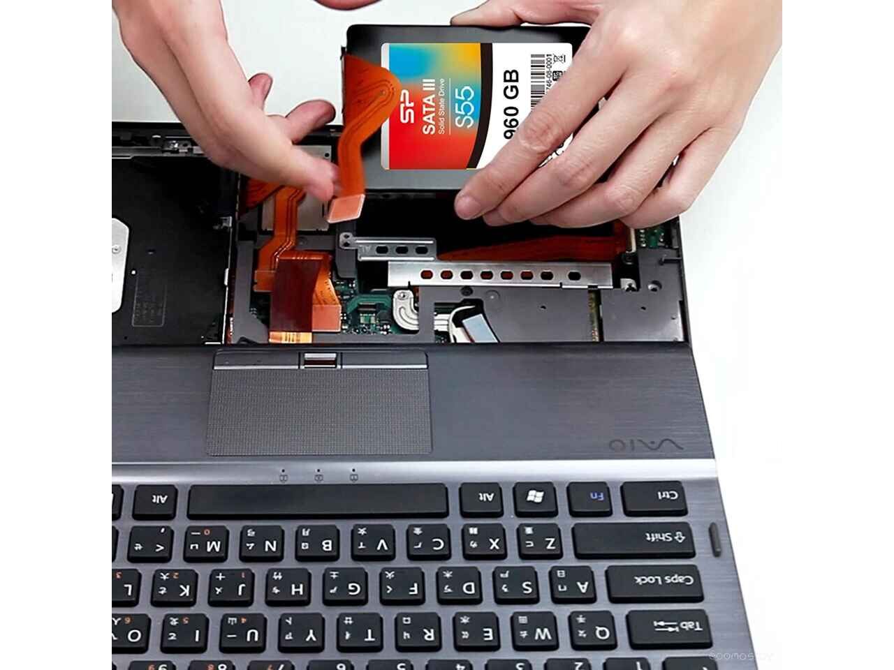 Жесткий диск Silicon Power Slim S55 960GB SP960GBSS3S55S25 Жесткий диск Silicon Power Slim S55 960GB SP960GBSS3S55S25