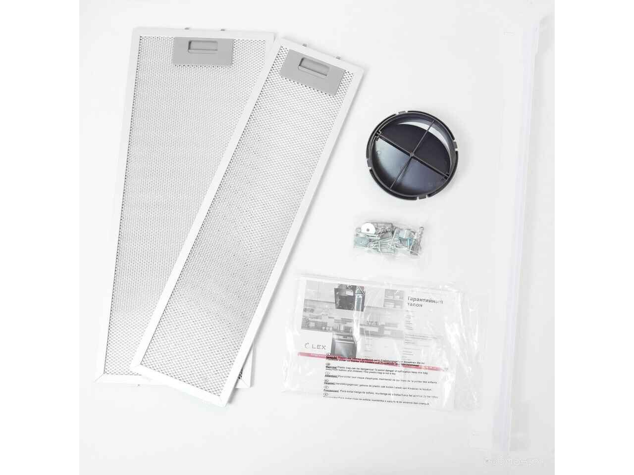 Кухонная вытяжка LEX Hide G 600 (белый) Кухонная вытяжка LEX Hide G 600 (белый)