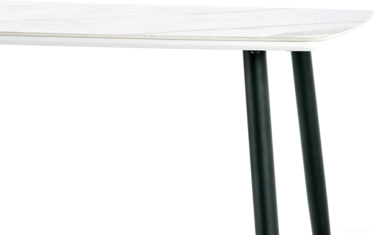 Кухонный стол Halmar Marco 120/70 (белый мрамор/черный)