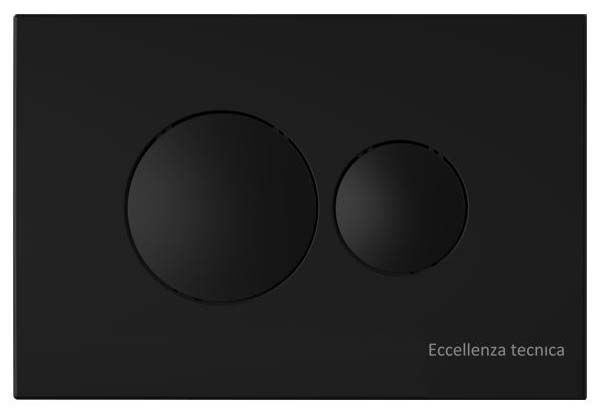 Система инсталляции Eccellenza tecnica с черной кнопкой (круглая) и унитазом Idevit Halley Rimless с сиденьем Ultra (152.4.501.8088 152.7.313.088 SETK3204-2616-001-1-6000)