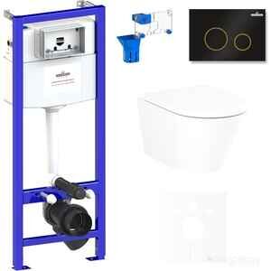 Унитаз Lavinia Boho Relfix Biore Compacto Rimless 7 в 1 75110165 (черный пластик)