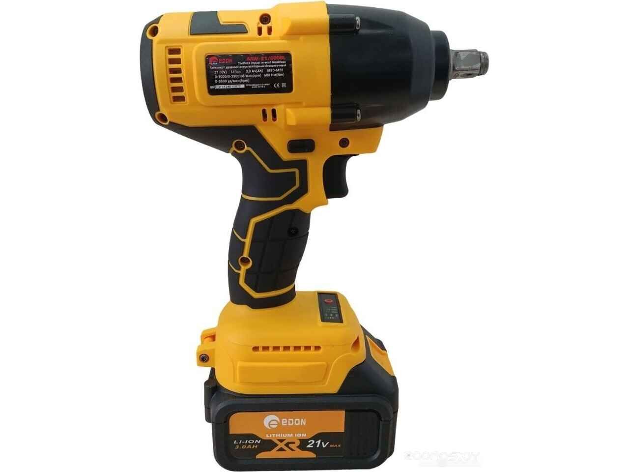Гайковерт Edon AAW-21/600BL (с 2-мя АКБ, кейс, набор оснастки) Гайковерт Edon AAW-21/600BL (с 2-мя АКБ, кейс, набор оснастки)
