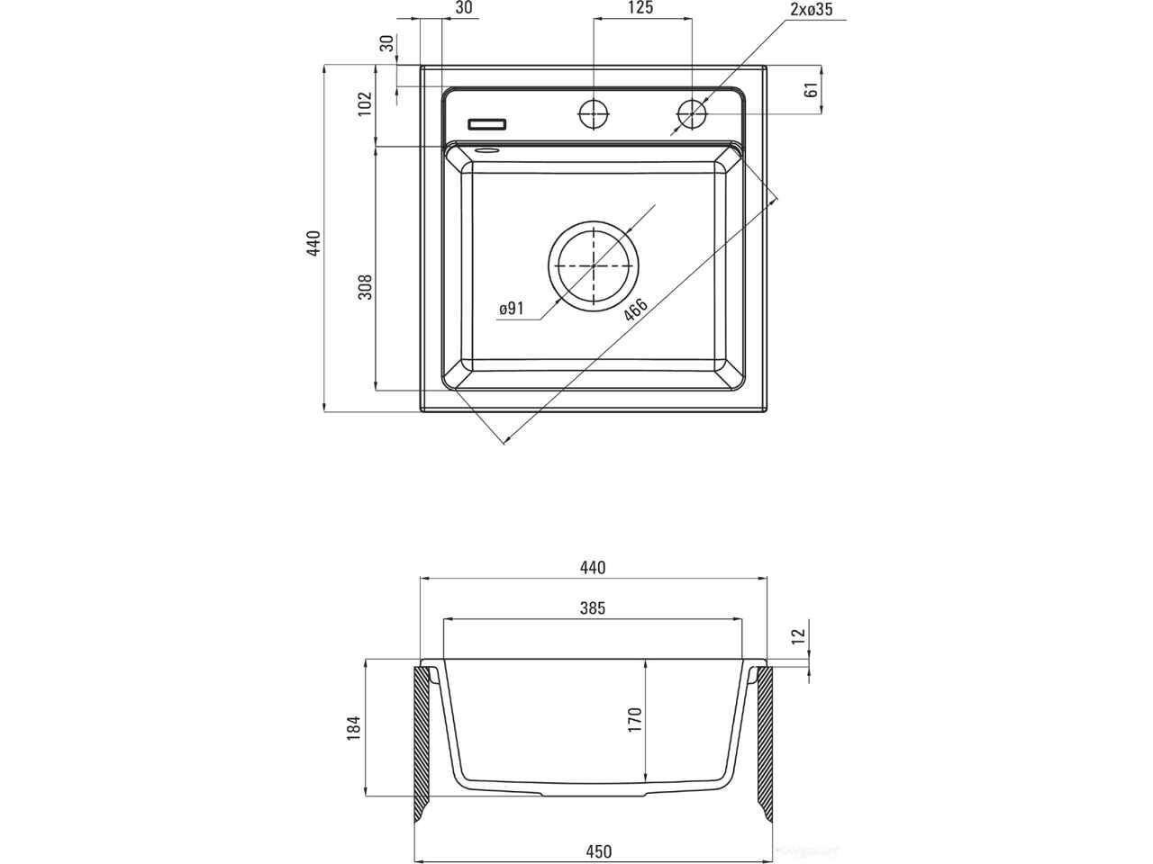 Кухонная мойка Deante Zorba ZQZ 2103 (графитовый) Кухонная мойка Deante Zorba ZQZ 2103 (графитовый)