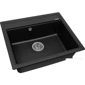 Кухонная мойка AquaSanita Rock SQR 101 (черный металлик 601) Кухонная мойка AquaSanita Rock SQR 101 (черный металлик 601)