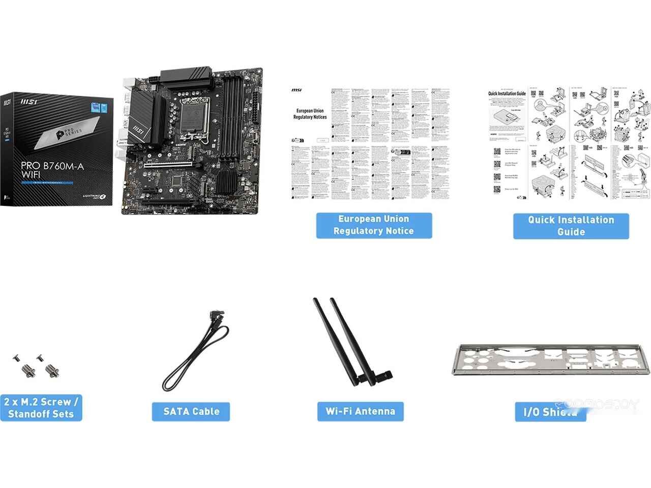 Материнская плата MSI Pro B760M-A WiFi Материнская плата MSI Pro B760M-A WiFi