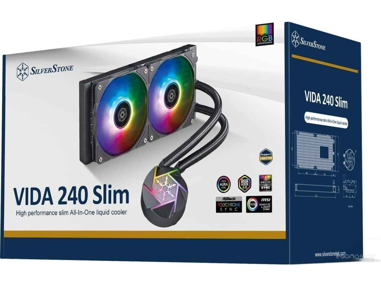 Кулер для процессора SilverStone Vida 240 Slim SST-VD240-SLIM Кулер для процессора SilverStone Vida 240 Slim SST-VD240-SLIM