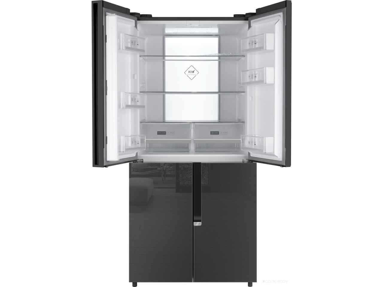 Четырёхдверный холодильник Weissgauff WCD 450 Inox Glass NoFrost Inverter Четырёхдверный холодильник Weissgauff WCD 450 Inox Glass NoFrost Inverter