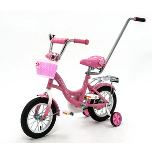 Детский велосипед Zigzag Girl 12 с ручкой (розовый) Детский велосипед Zigzag Girl 12 с ручкой (розовый)