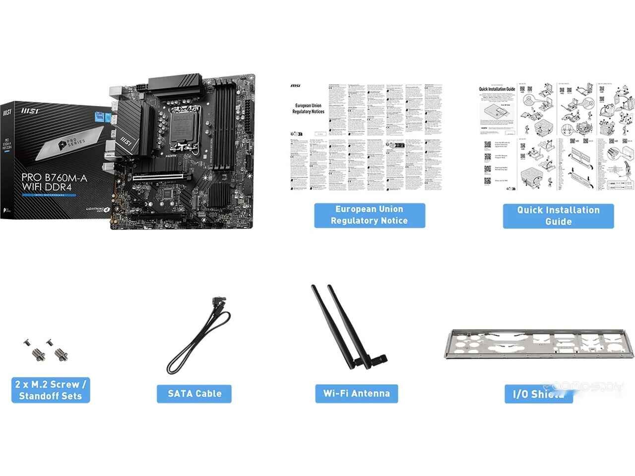 Материнская плата MSI Pro B760M-A WiFi DDR4 Материнская плата MSI Pro B760M-A WiFi DDR4