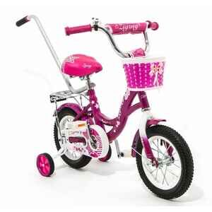 Детский велосипед Zigzag Girl 12 с ручкой (малиновый) ZG-1221
