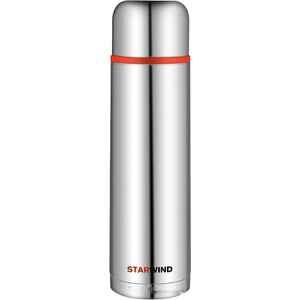 Термос StarWind 10-1000 1л (серебристый/красный)