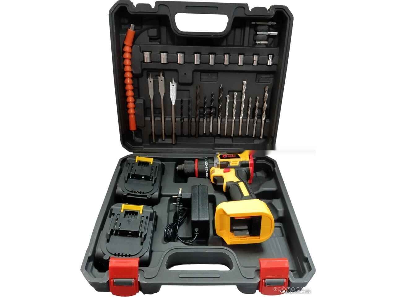 Дрель-шуруповерт Edon AD-21PBL (с 2-мя АКБ, кейс, набор оснастки) Дрель-шуруповерт Edon AD-21PBL (с 2-мя АКБ, кейс, набор оснастки)