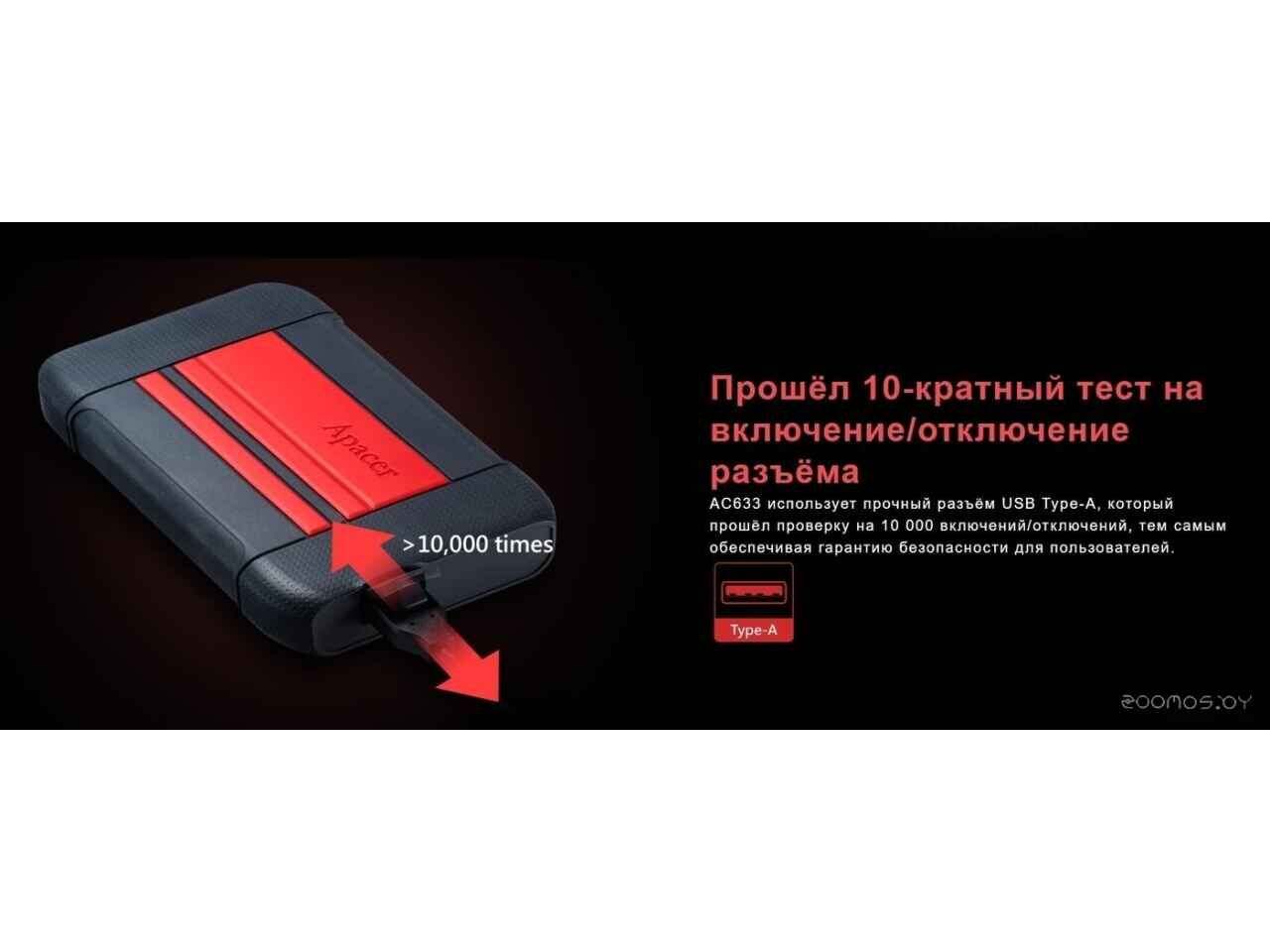 Внешний накопитель Apacer AC633 2TB AP2TBAC633Y-1 Внешний накопитель Apacer AC633 2TB AP2TBAC633Y-1