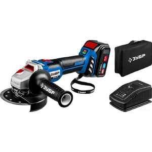 Угловая шлифмашина ЗУБР Профессионал AB-125-41 (с 1-м АКБ, сумка)