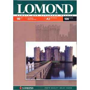 Фотобумага LOMOND Матовая А3 90 г/кв.м. 100 листов (0102011) Фотобумага LOMOND Матовая А3 90 г/кв.м. 100 листов (0102011)