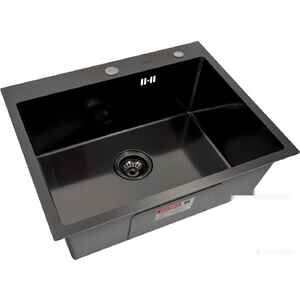 Кухонная мойка ARFEKA ECO AR 600*500 BLACK DECOR MILLET GRAINS