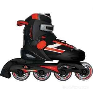 Роликовые коньки Vimpex Sport PW-121A (р. 27-30, черный/красный)