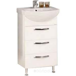 Акватон Тумба Ария 50 Н с умывальником Смайл 50 (белый)