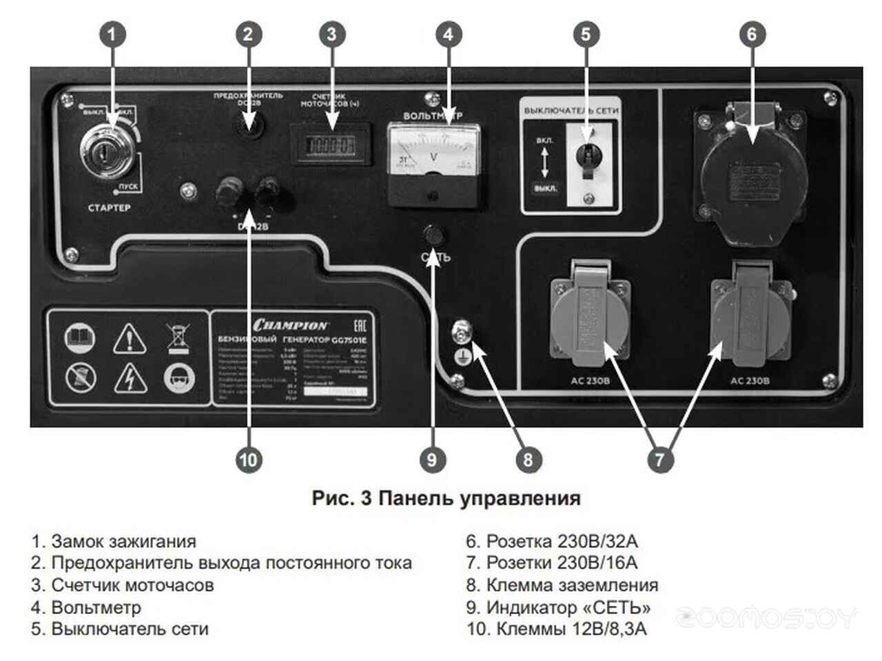 Генератор Champion GG7501E-3 Генератор Champion GG7501E-3