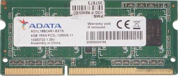 Модуль памяти A-Data 4GB DDR3 SODIMM PC3-12800 AO1L16BC4R1-BX7S