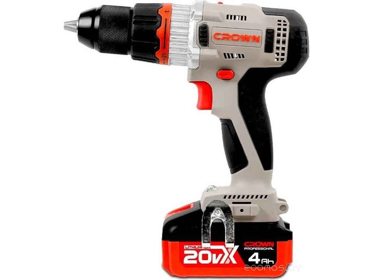 Дрель-шуруповерт Crown CT21090HMX-4 BMC (с 2-мя АКБ 4Ah, кейс) Дрель-шуруповерт Crown CT21090HMX-4 BMC (с 2-мя АКБ 4Ah, кейс)