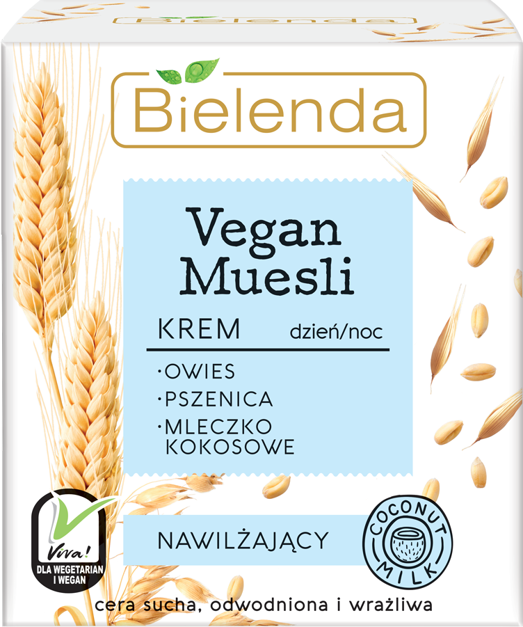 Крем для лица Bielenda Крем Vegan Muesli увлажняющий пшеница+овес+кокосовое молоко 50 мл
