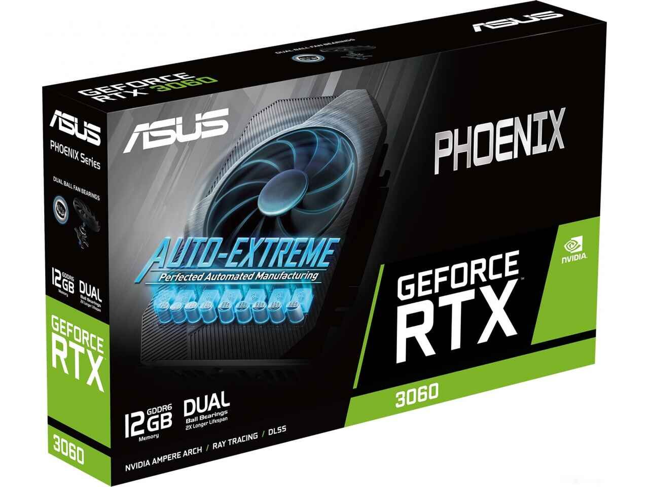 Видеокарта Asus Phoenix GeForce RTX 3060 V2 12GB GDDR6 PH-RTX3060-12G-V2