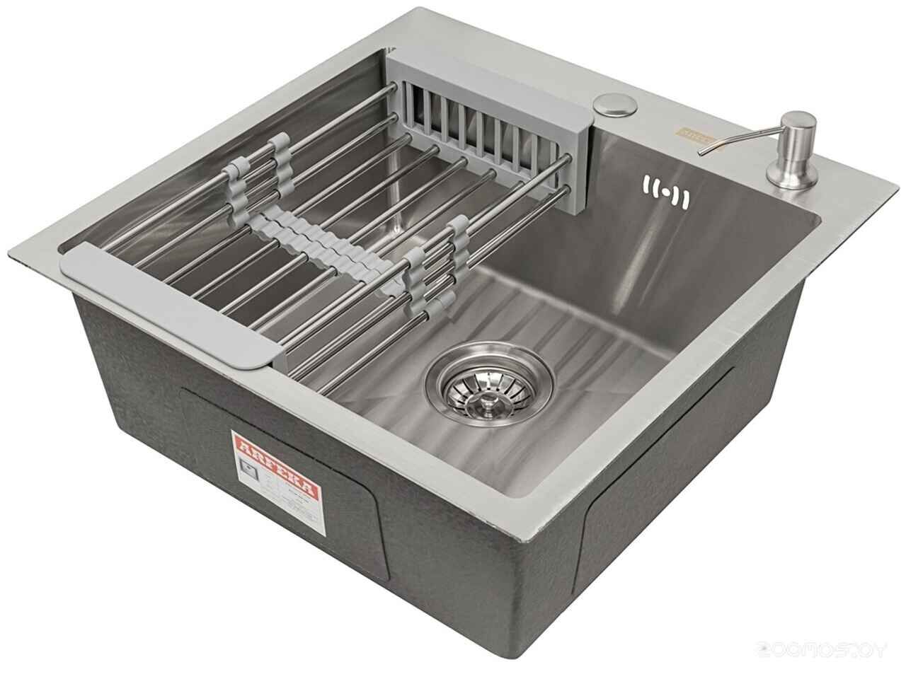 Кухонная мойка ARFEKA ECO AR 500*500, коландер, дозатор SATIN +CL AR+DS AR УТ-00003254 Кухонная мойка ARFEKA ECO AR 500*500, коландер, дозатор SATIN +CL AR+DS AR УТ-00003254