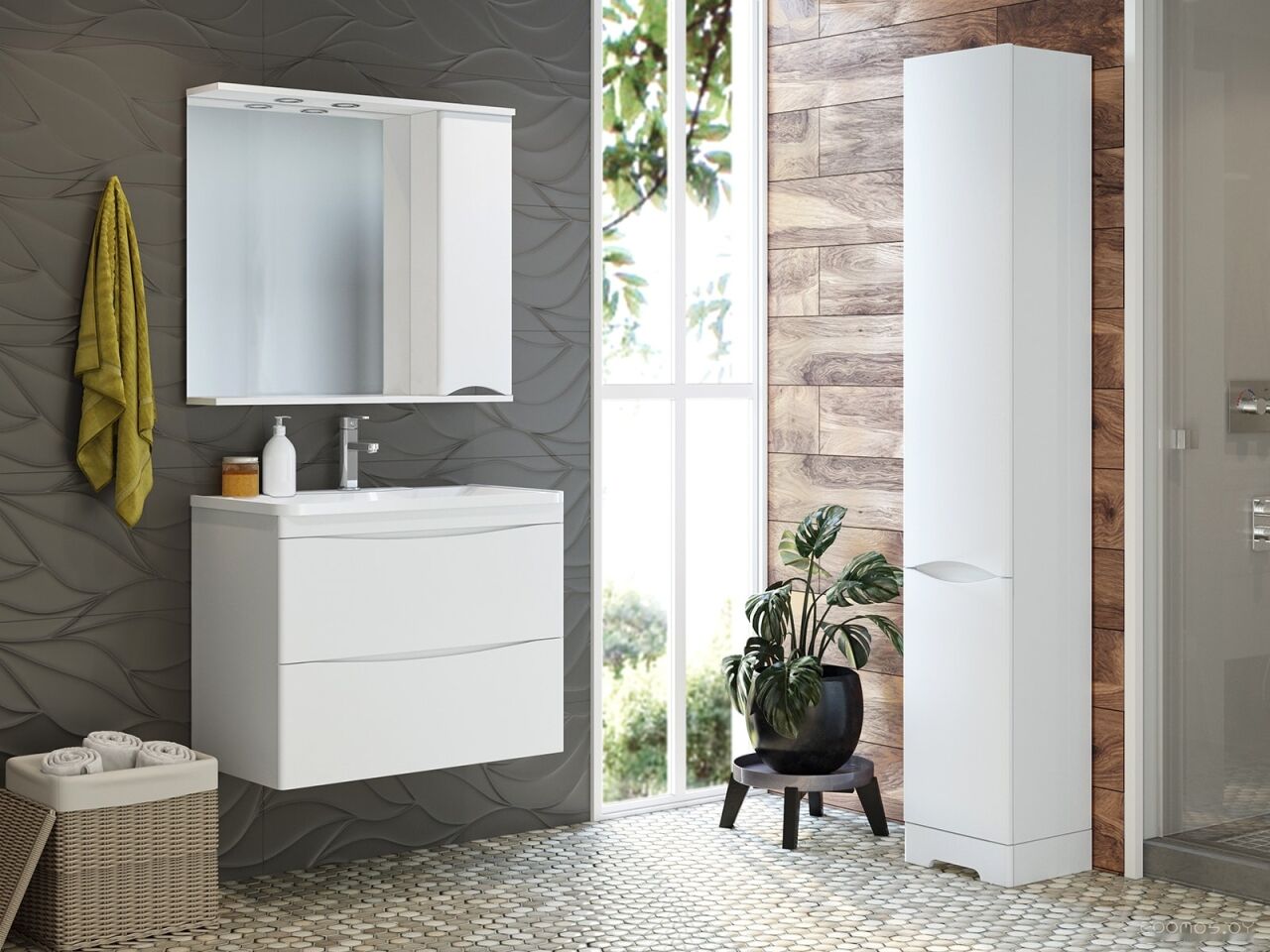 Misty Атлантик - 70 Тумба подвесная с 2 ящ., белая эмаль - П-Атл-01070-011П2Я Misty Атлантик - 70 Тумба подвесная с 2 ящ., белая эмаль - П-Атл-01070-011П2Я