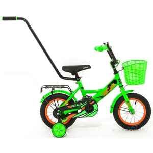 Детский велосипед Zigzag Classic 12 с ручкой (зеленый) ZG-1202