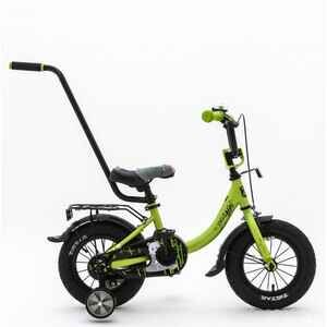Детский велосипед Zigzag ZOO 12 (зеленый, с ручкой) ZG-1284