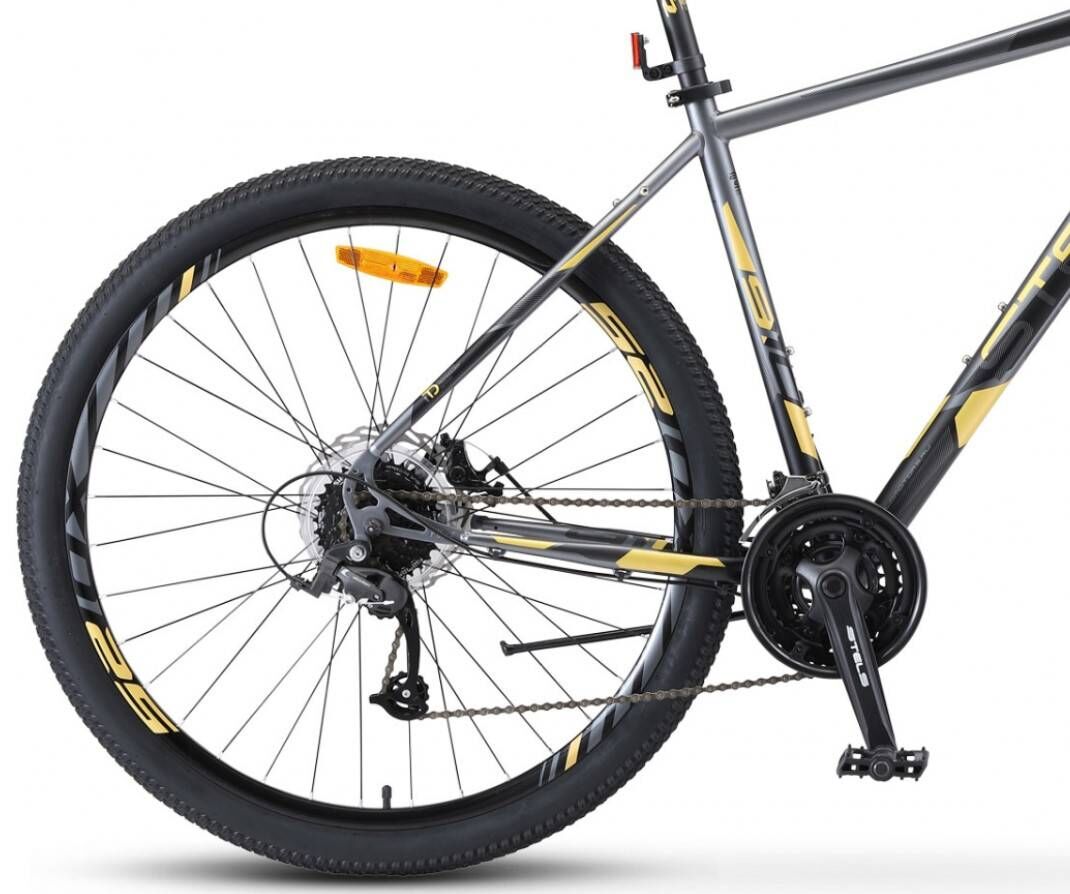 Велосипед Stels Navigator 910 MD 29 V010 (20.5, черный/золотой, 2022)