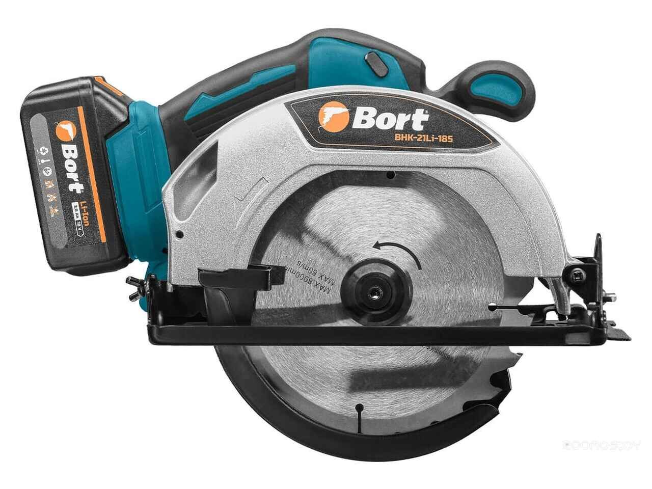Дисковая (циркулярная) пила BORT BHK-21Li-185 (с 2-мя АКБ) Дисковая (циркулярная) пила BORT BHK-21Li-185 (с 2-мя АКБ)