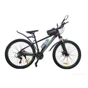 Велосипед GreenLand EVEREST 26 1.0 (16, черный/зеленый, 2024)