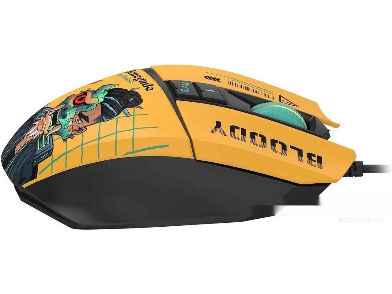 Игровая мышь A4Tech Bloody W63 Max Renegade (желтый) Игровая мышь A4Tech Bloody W63 Max Renegade (желтый)