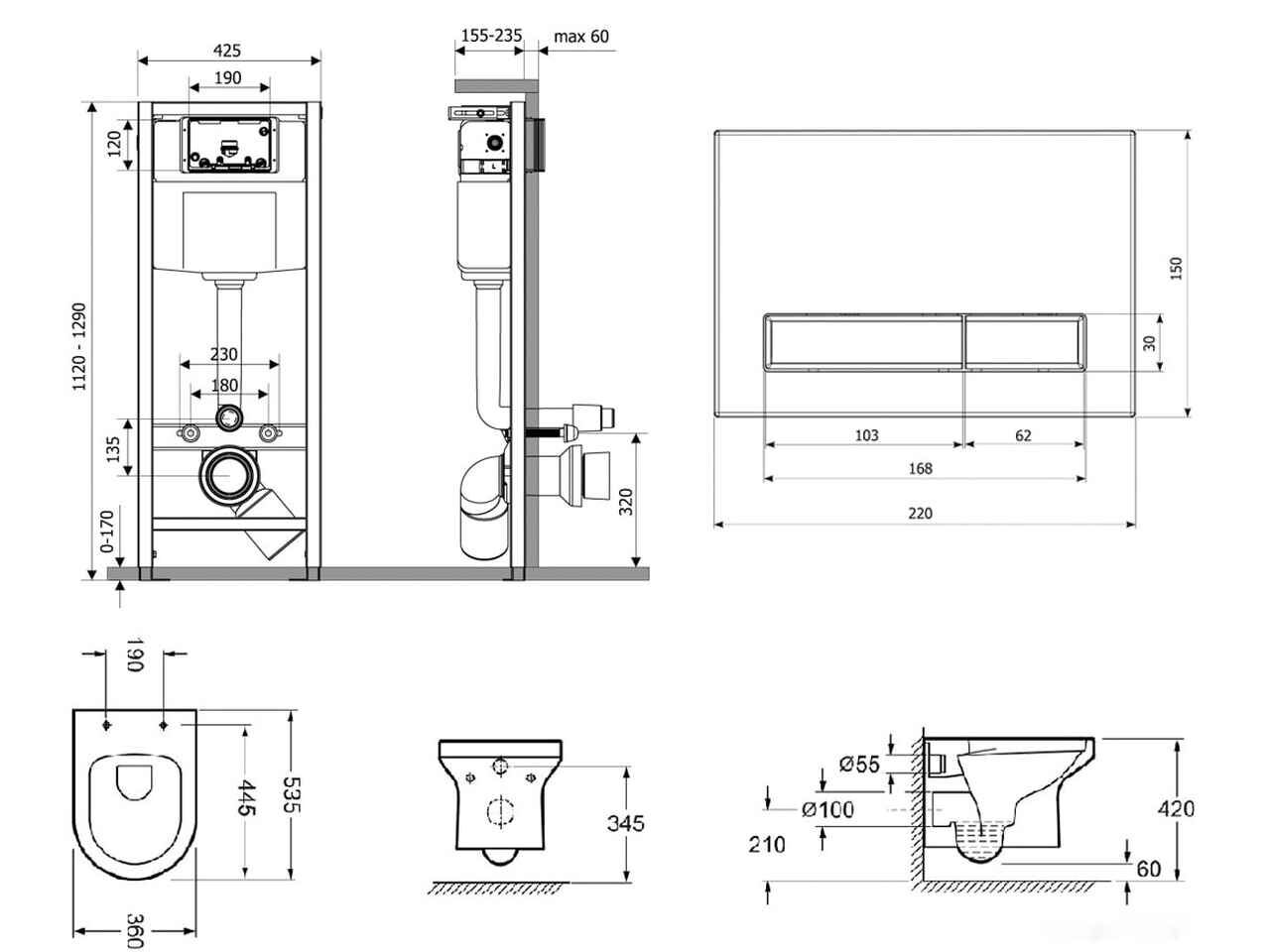 Унитаз Lavinia Boho Relfix Grance Hill Rimless 7 в 1 87561049 (черный/дерево стекло) Унитаз Lavinia Boho Relfix Grance Hill Rimless 7 в 1 87561049 (черный/дерево стекло)